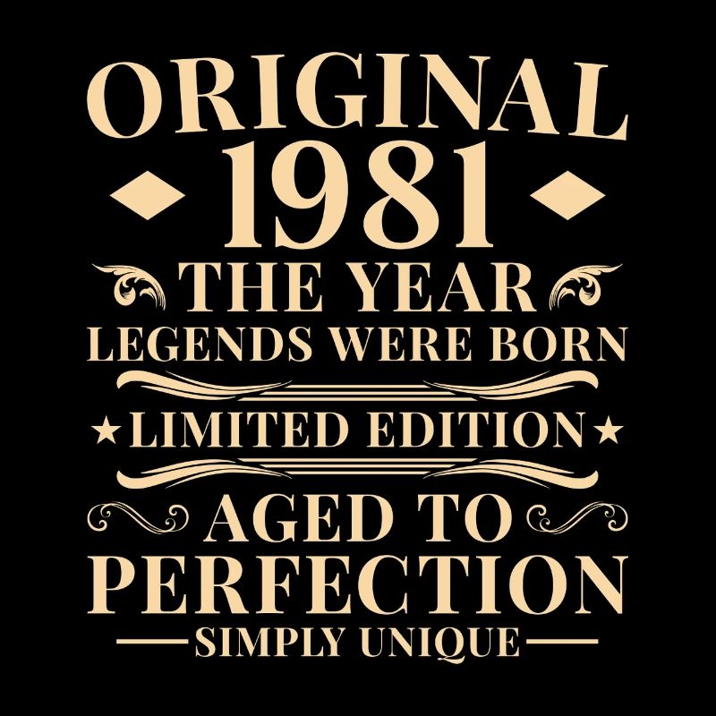 Original 1981 Vintage 45th Birthday