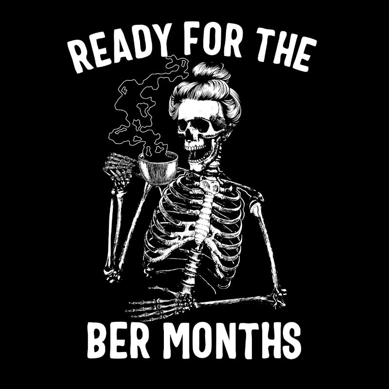 Mesdames prêtes pour le Ber Months Skeleton Coffee