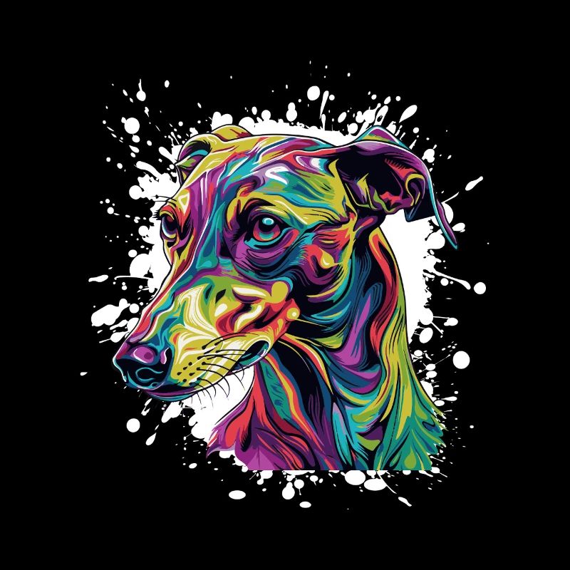 Explosion de couleur Portrait de chien