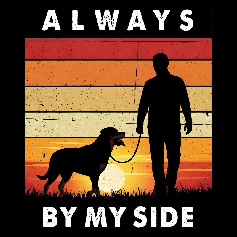 Rottweiler Always By My Side Gassi Retro