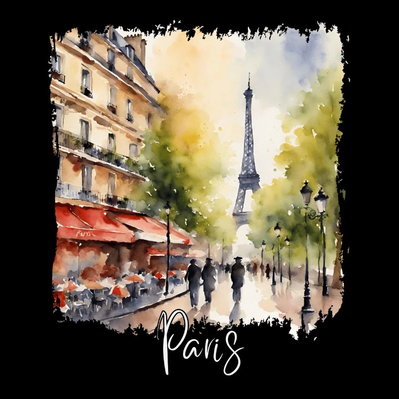 Pariser Aquarell, ich liebe Paris