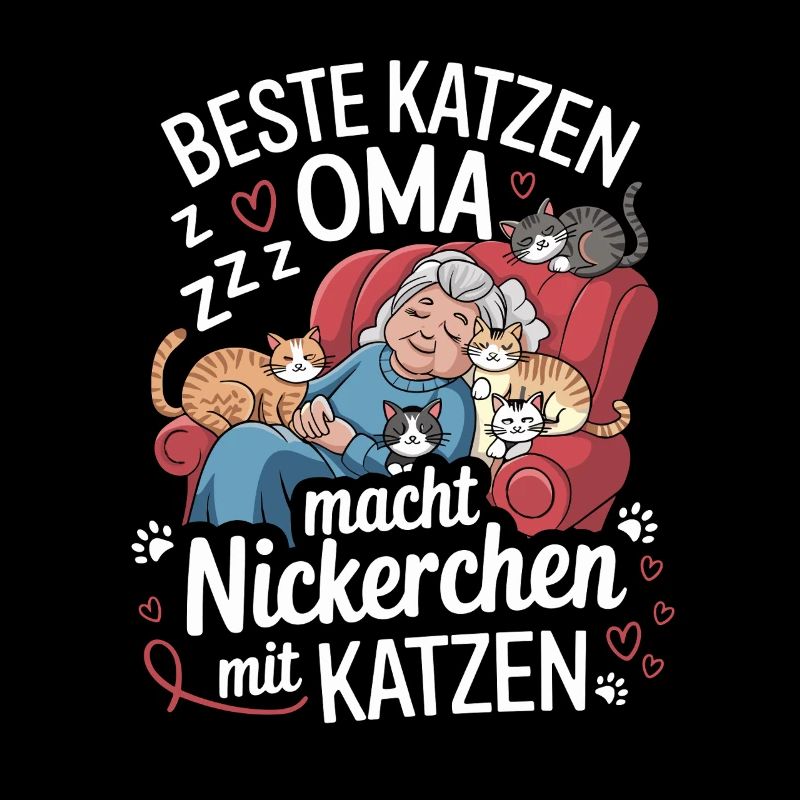 Beste Katzen Oma Macht Nickerchen Mit Katzen