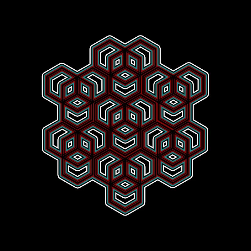 Festival Party Celebrate Geometric Cube Pattern