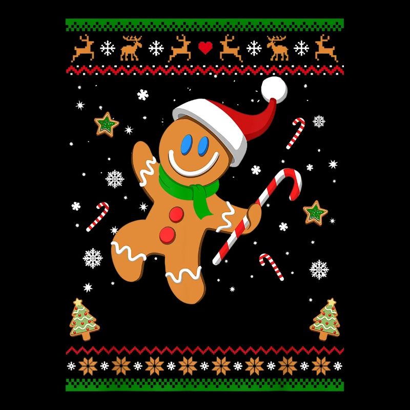 Pull Moche de Noël Gingerbread Man Cadeau Drôle