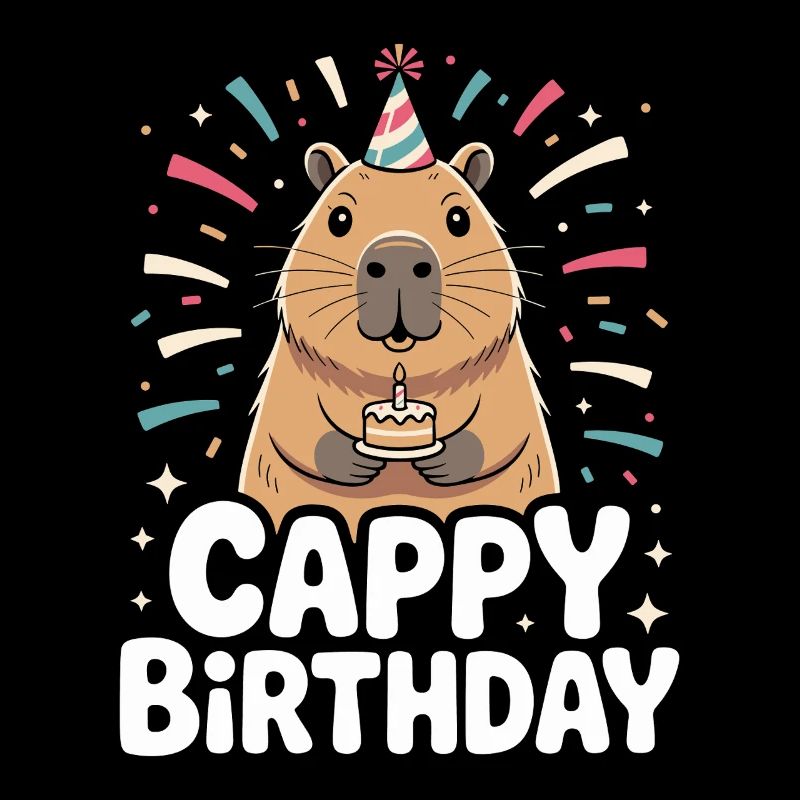 Capybara Birthday Cappy Birthday Funny Capy