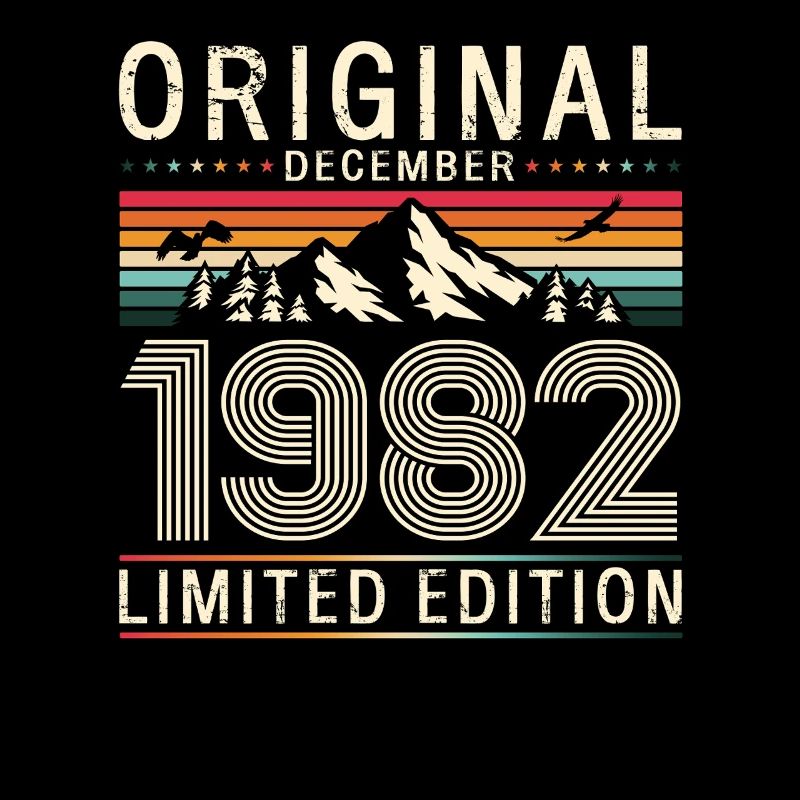44e anniversaire Original Décembre Né en 1982