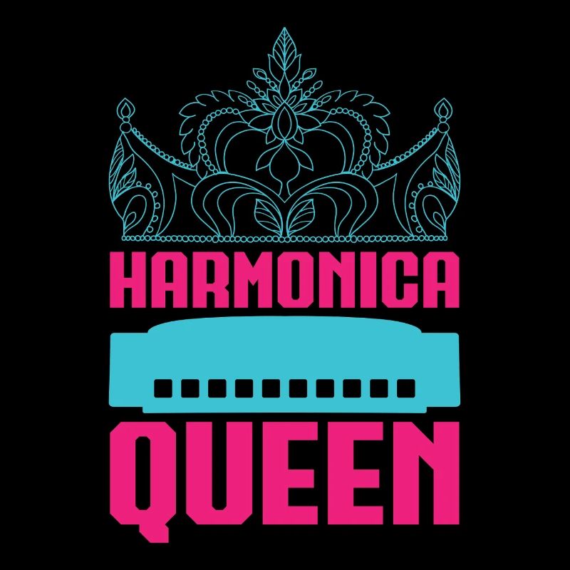 Funny Harmonica Player Queen Harmonica