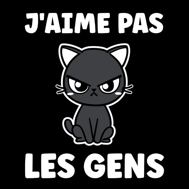 Chat grognon J'aime pas les gens