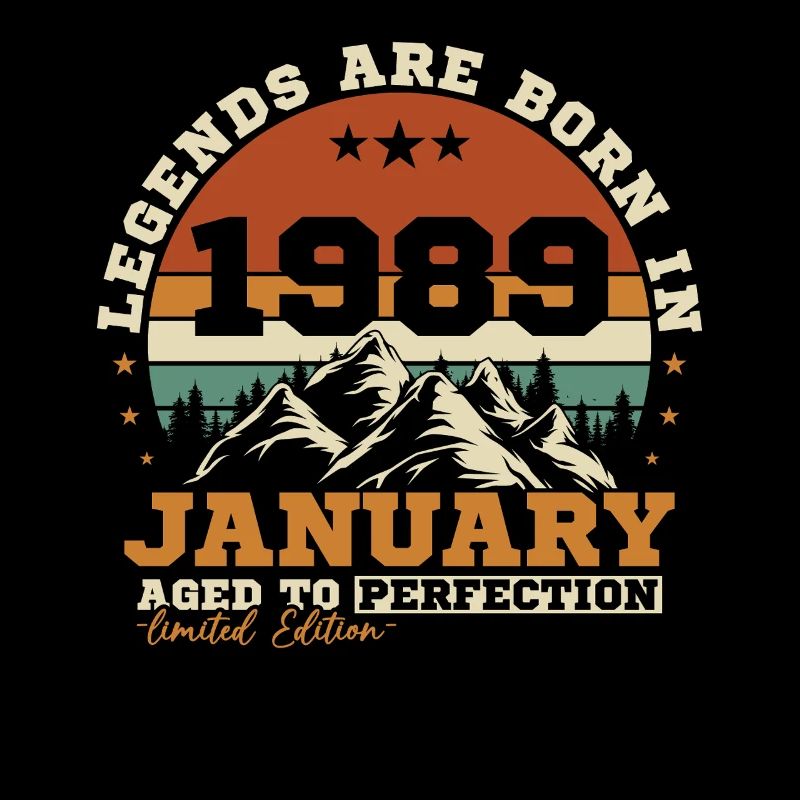 Januar 1989 Vintage-Retro-Geburtstagsgeschenk