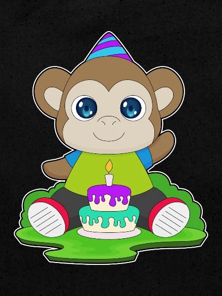 Gâteau d’anniversaire singe