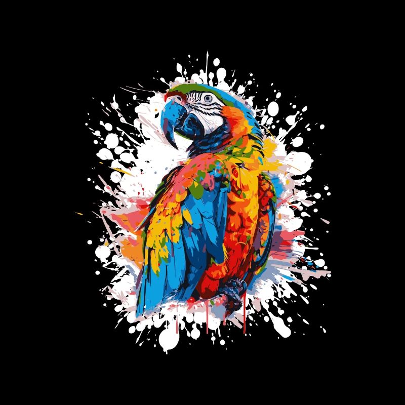 Illustration du perroquet Explosion de couleur