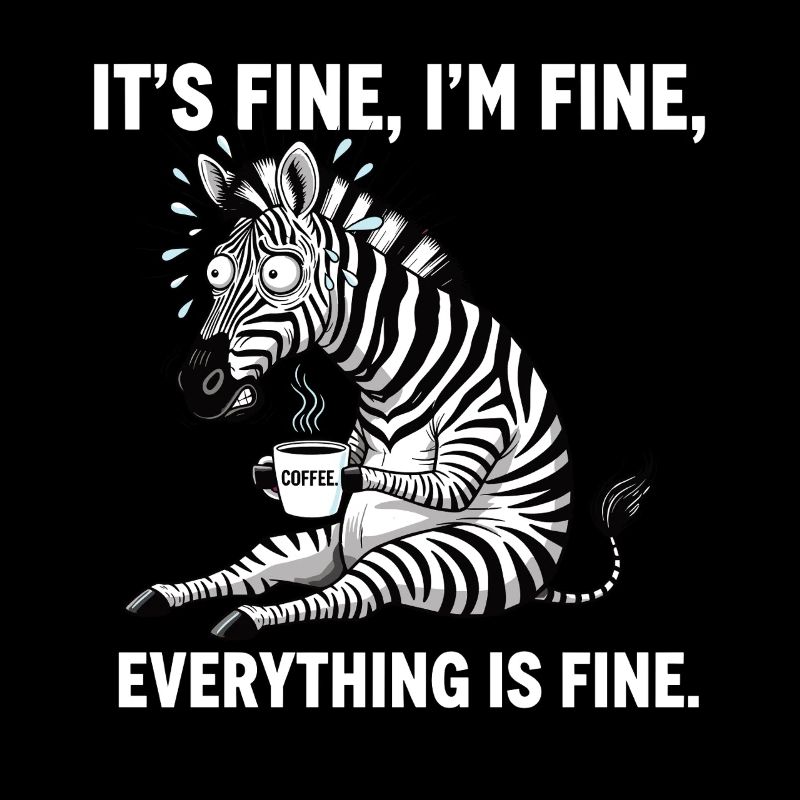 Its Fine Im Fine Kaffee Zebra