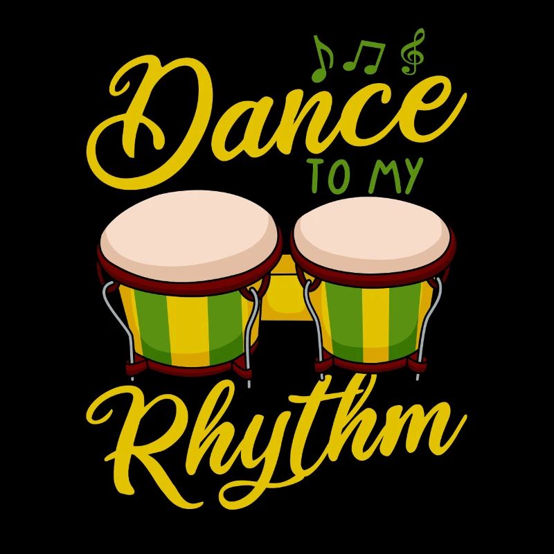 Dance To My Rhythm Design coloré de bongo