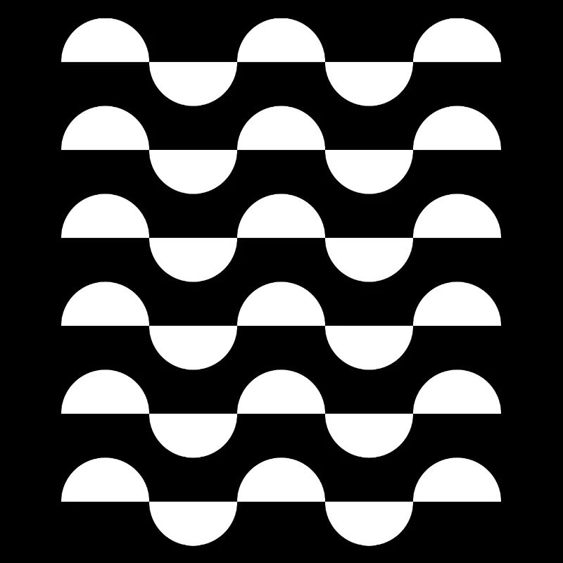 Monochrome Wave Arc Repeat