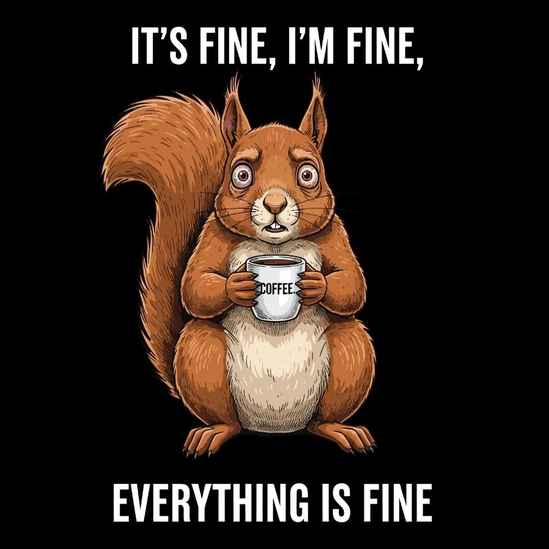 Its Fine Im Fine Kaffee Eichhörnchen