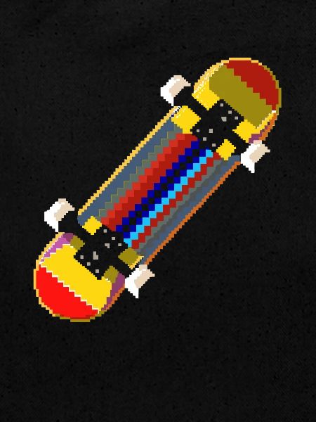 Skateboard Pixel Graphic