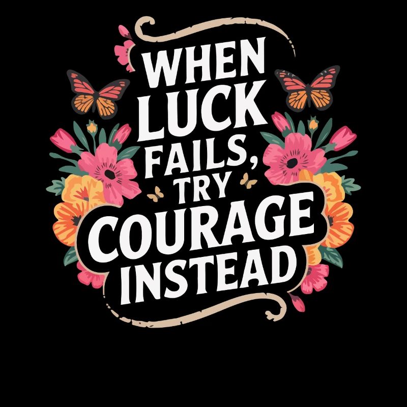 Citation florale Le courage avant la chance