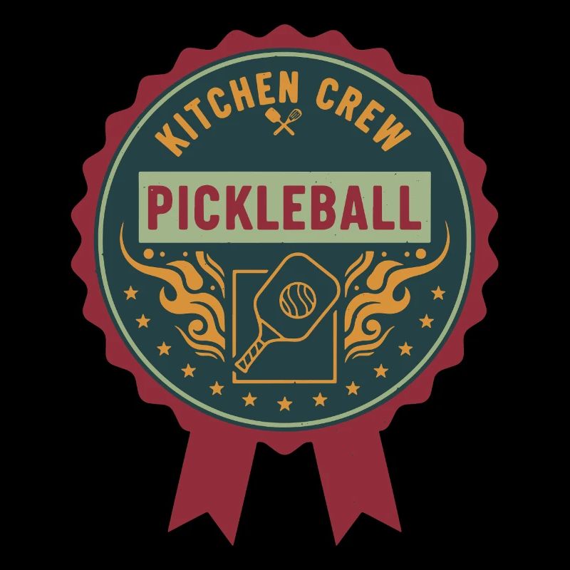 Pickleball Kitchen Crew Funny Player Love