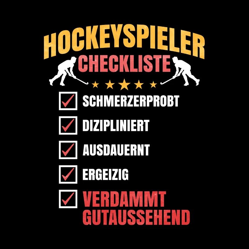 Hockeyspieler Checkliste
