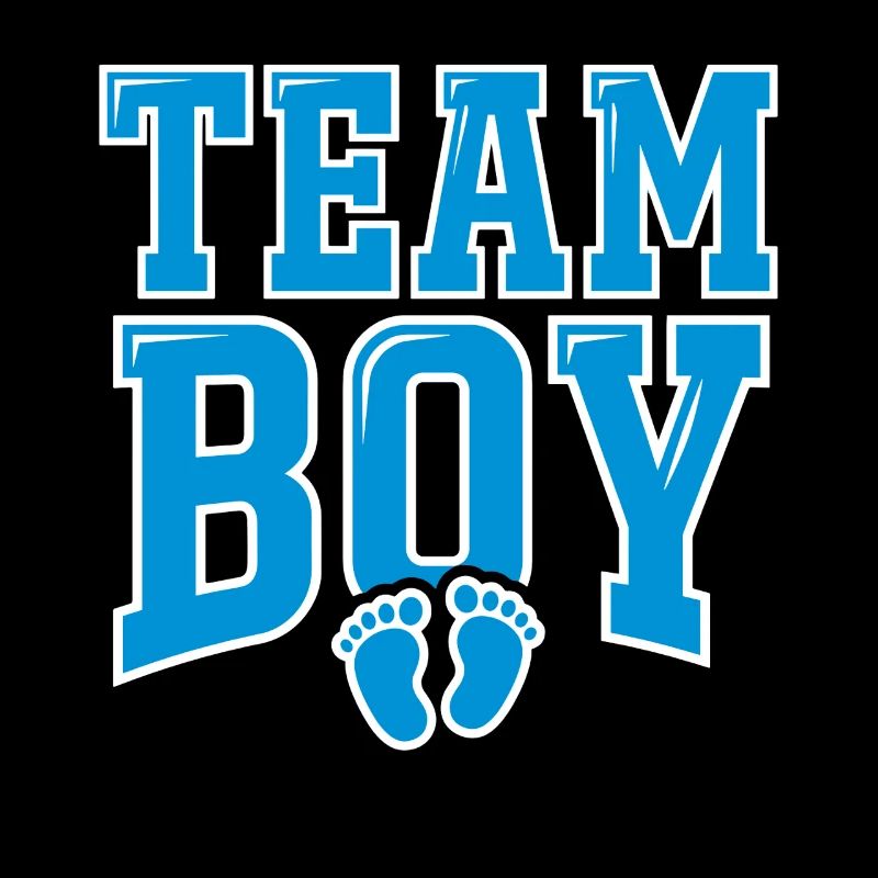 TEAM BOY Typography with Footprints