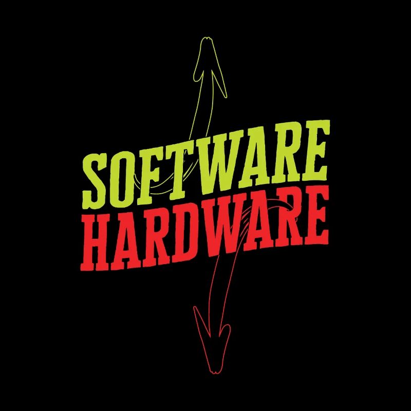 Lustiger IT Spruch Software Hardware Wortspiel