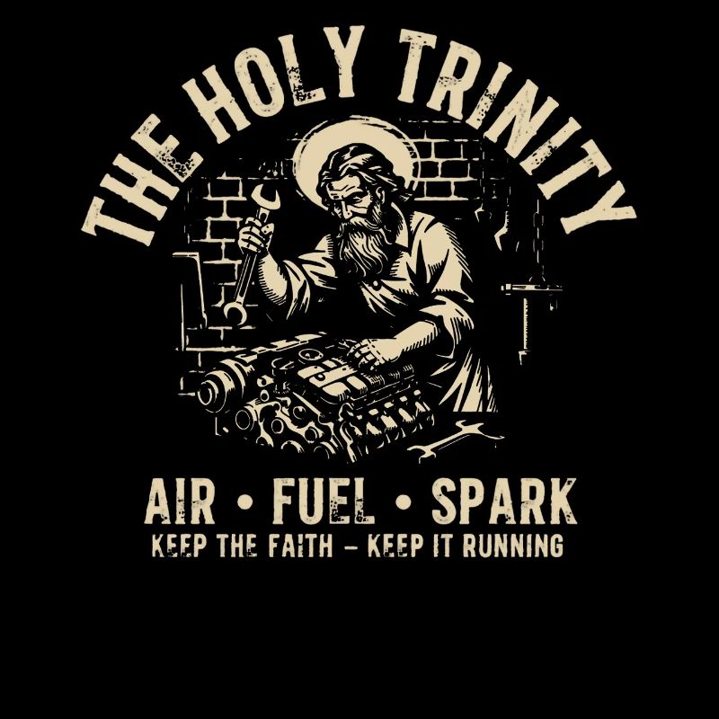 Holy Trinity Engine Tee Air Fuel Spark