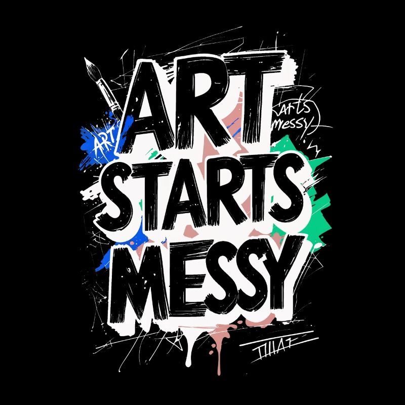 Scribble Doodle Drawing Art Starts Messy