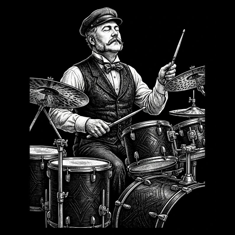 Chester A. Arthur joue de la batterie
