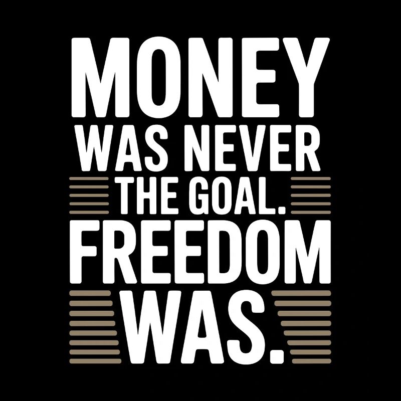 Objectif financier Esprit de liberté Entrepreneur Liberté