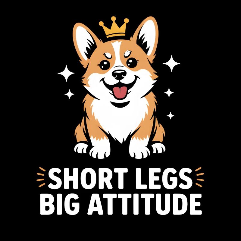 Corgi Short Legs Big Attitude Lustig