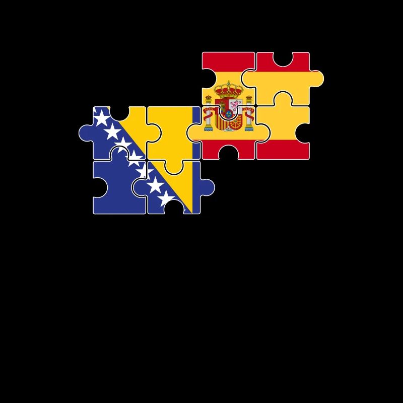 Bosnien Spanien Flagge Spanisch Bosnier