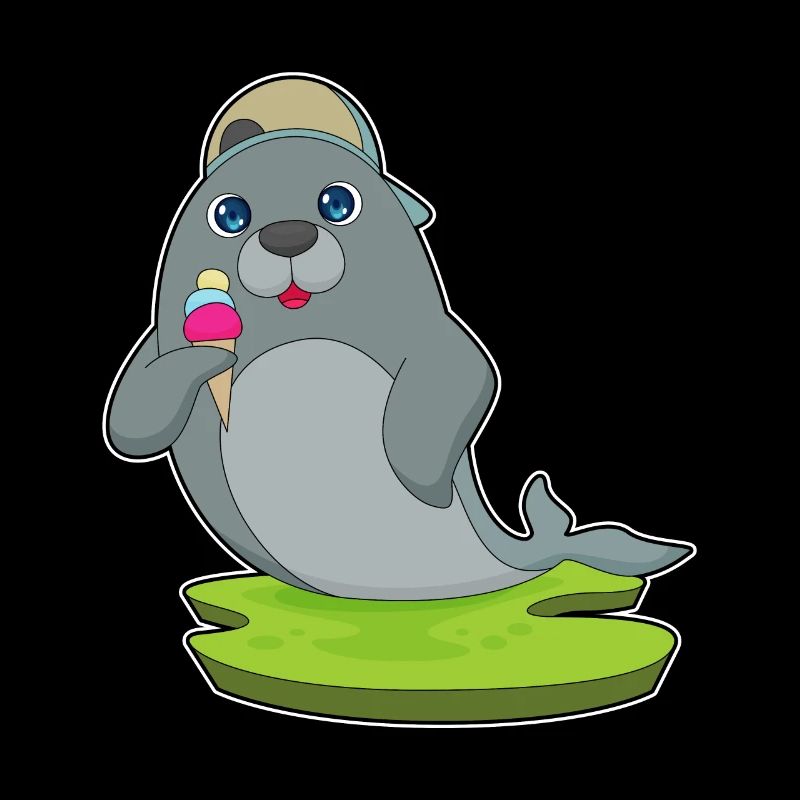 Cornet de crème glacée Seal