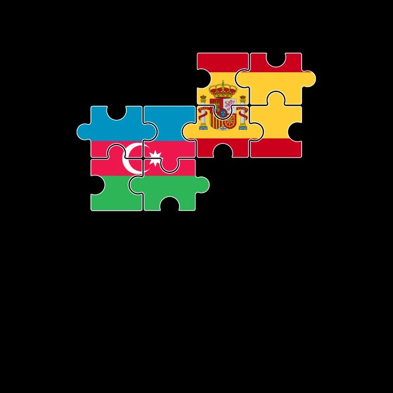 Aserbaidschan Spanien Flagge Aserbaidschaner