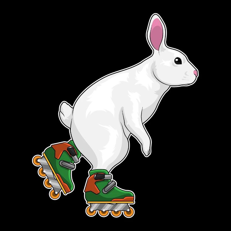 Rabbit inline skating roller skates