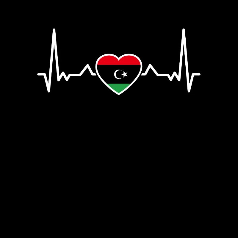 Libye Heartbeat Drapeau libyen Libyen
