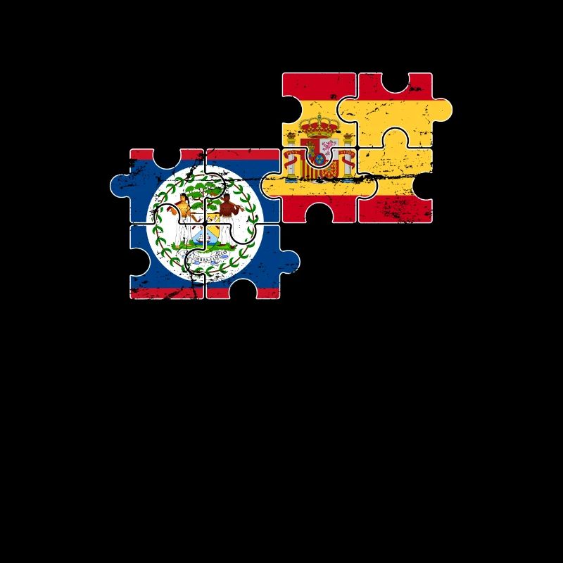 Belize Espagne Vintage Drapeau Belizer