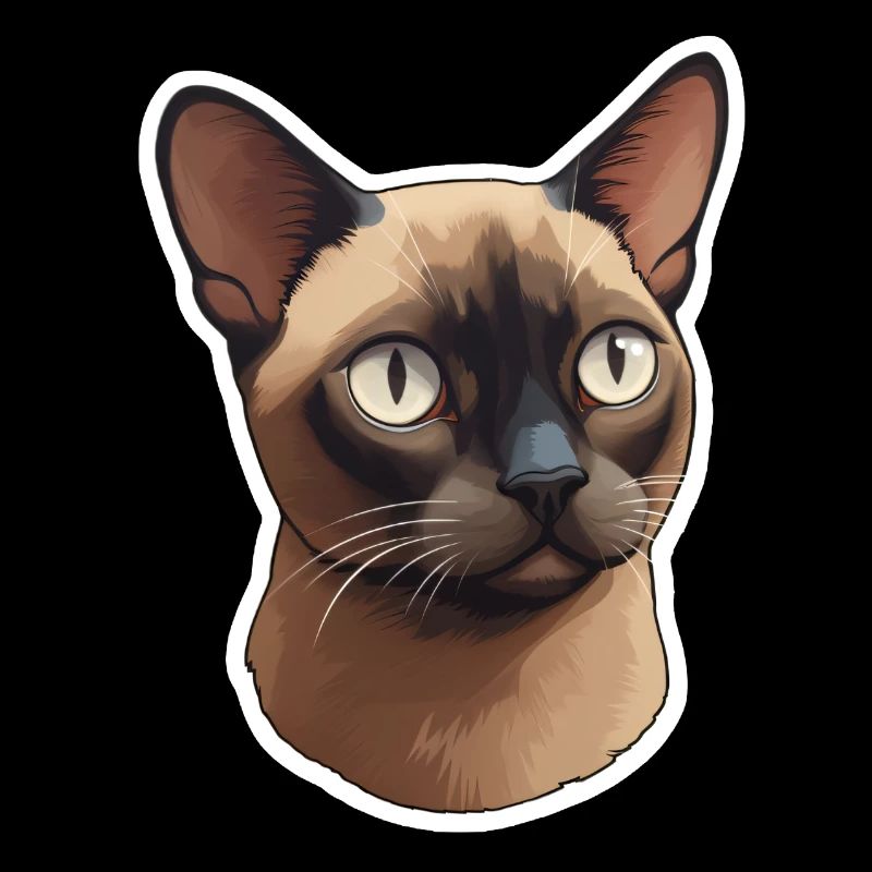 Tête de chat birman