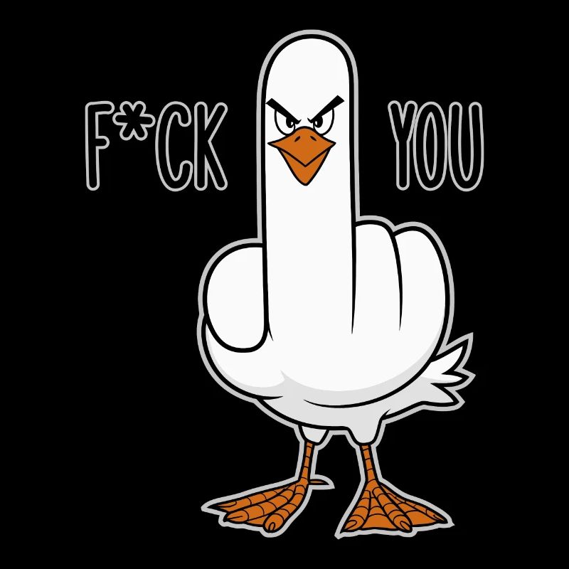 Stinkefinger Huhn Spruch
