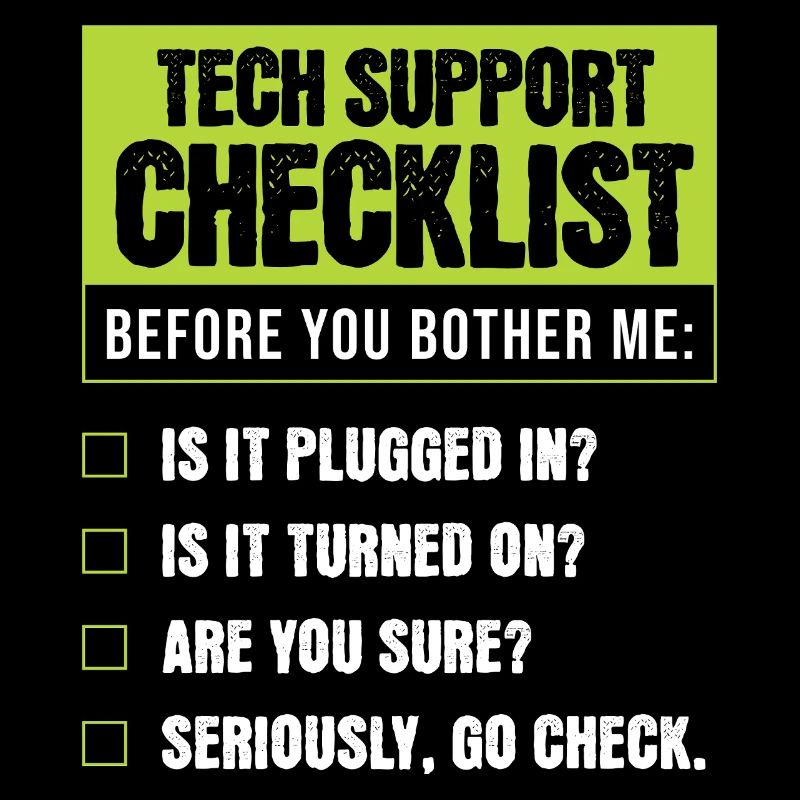 Liste d’humour du support technique pour les problèmes du quotidien