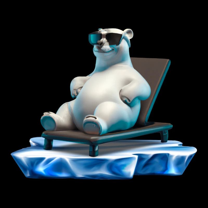 Eisbär Sonnenbrille Sonnenliege Eisscholle