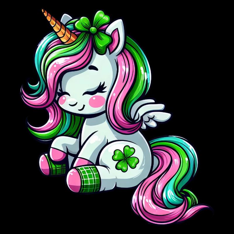 Conception de célébration de la licorne de la Saint-Patrick