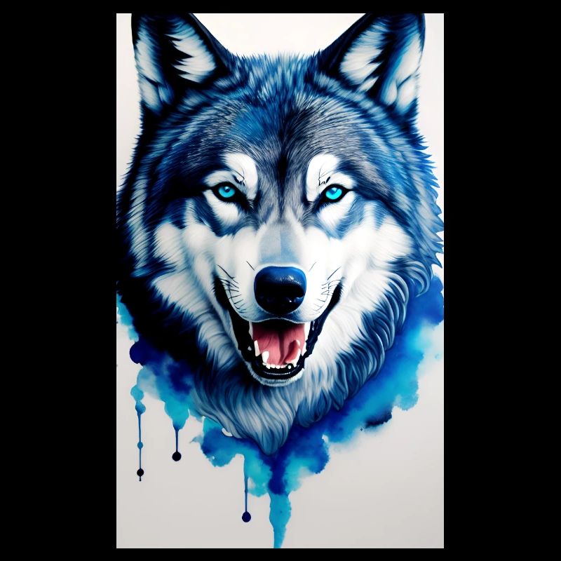 blauer Wolf