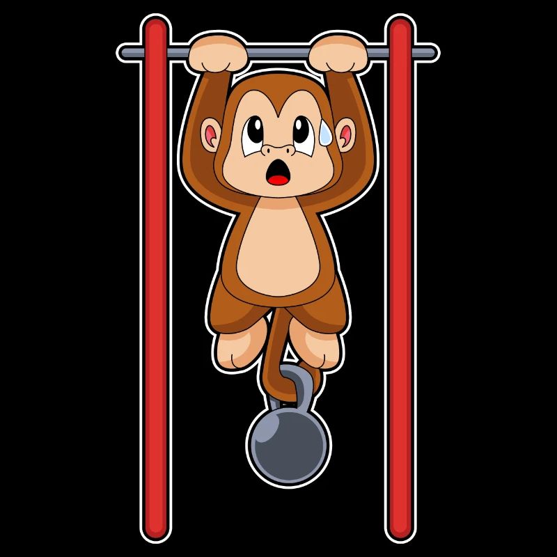 Monkey Bodybuilder Pull-ups Bodybuilding