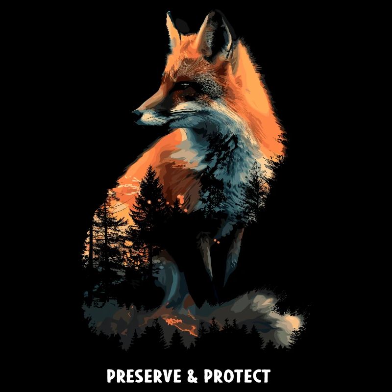 Preserrve & Protect Fox Forest Animal Nature
