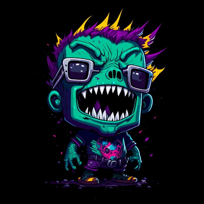 Zombie cool coloré