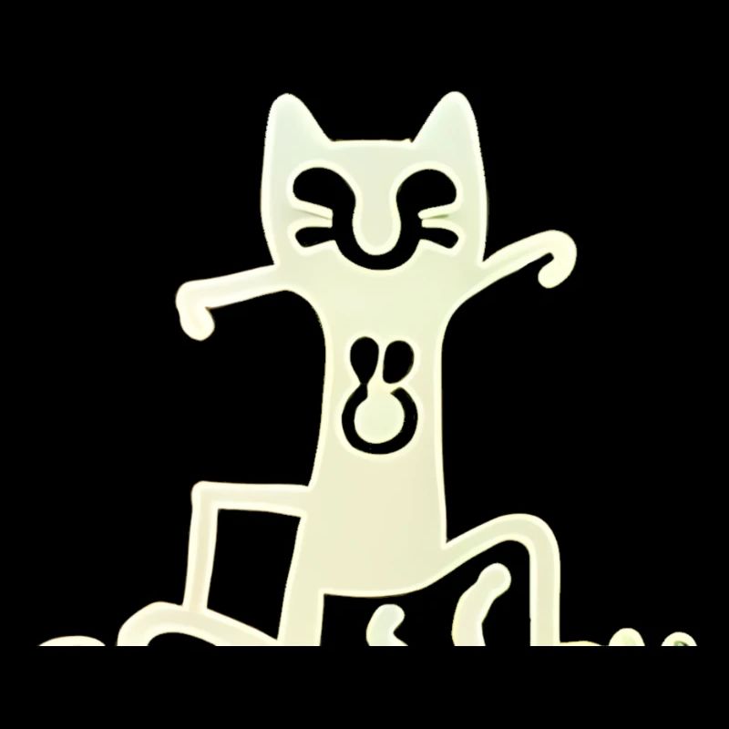Light dancing cat