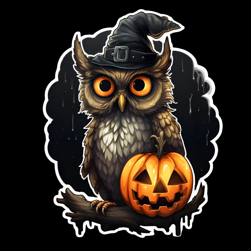 Owl with Pumpkin Halloween