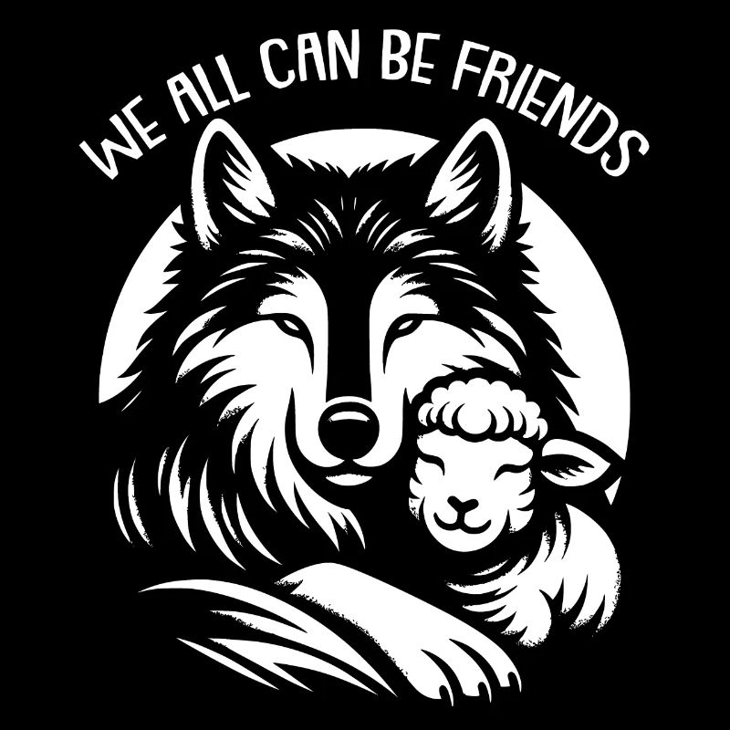 Wolf und Lamm wir können alle Freunde sein