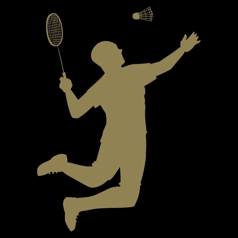 Minimalist Badminton Silhouette Design