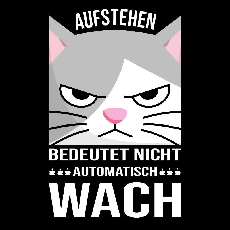 Morgenmuffel Aufstehen Katze Kaffee Geschenk Idee